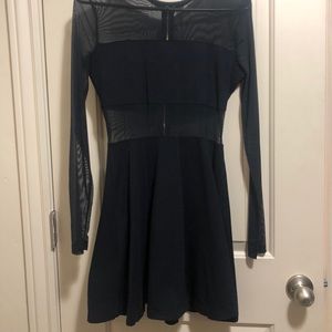 Kendall and Kylie Sheer Cut Out Skater Dress